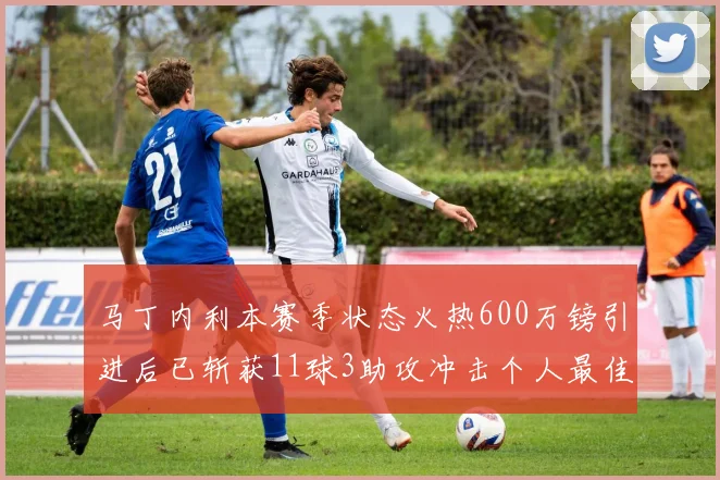马丁内利本赛季状态火热600万镑引进后已斩获11球3助攻冲击个人最佳表现